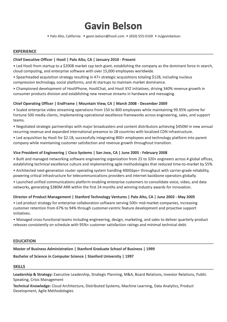 Image showing an ATS-friendly professional resume template with header