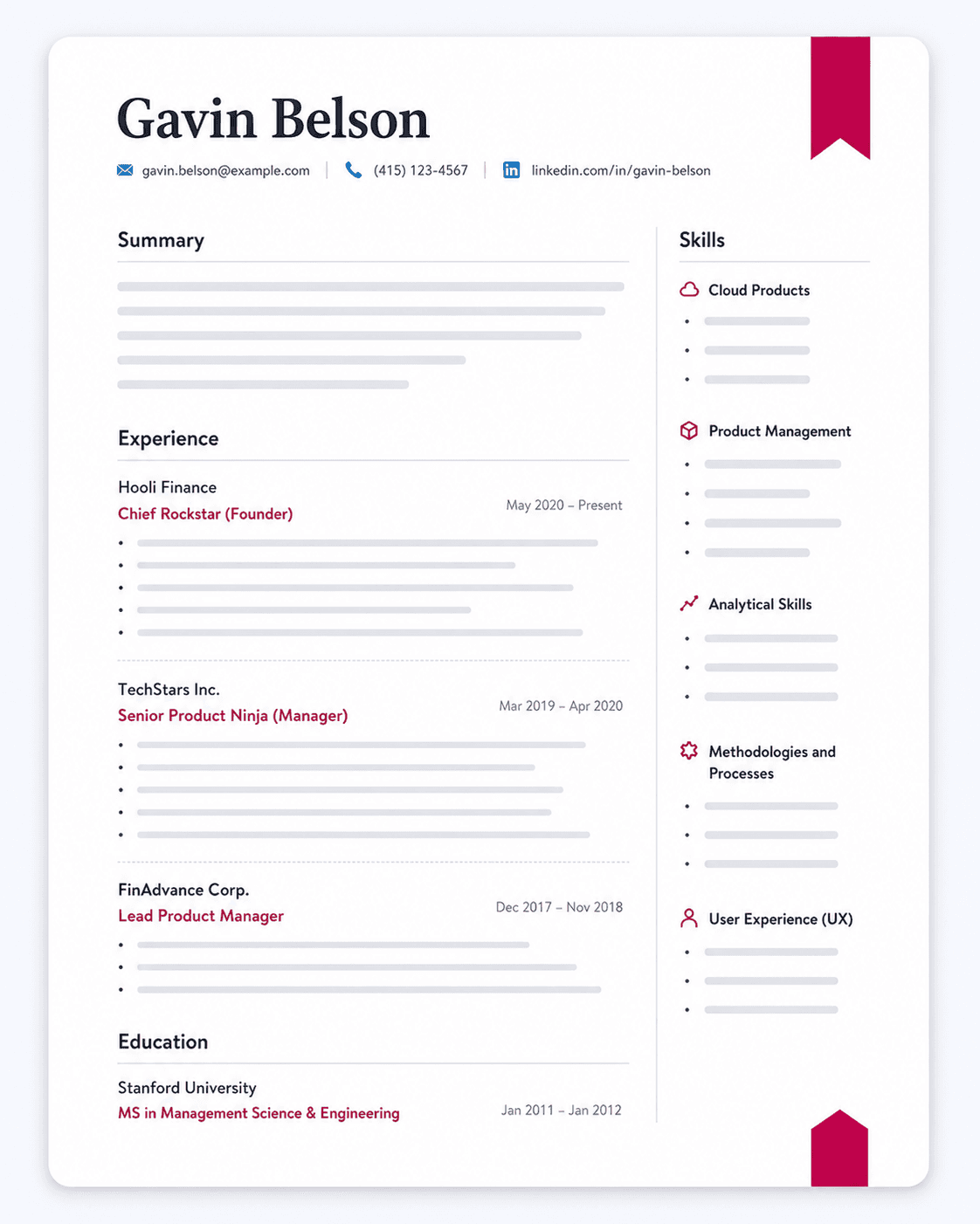 SanFrancisco resume template
