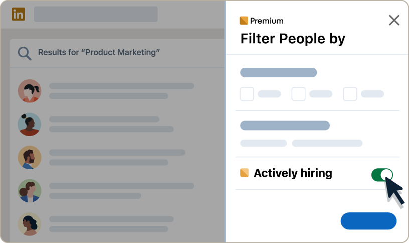 LinkedIn Premium's premium search filters